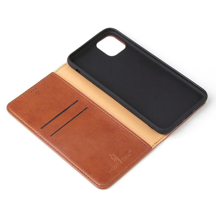 Fierre Shann PU Genuine Leather Texture Horizontal Flip Leather Case with Holder & Card Slots & Wallet For iPhone 11 Pro(Black) - HoMEdemic™ 