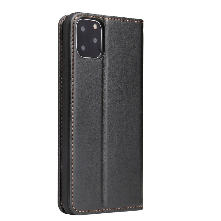 Fierre Shann PU Genuine Leather Texture Horizontal Flip Leather Case with Holder & Card Slots & Wallet For iPhone 11 Pro Max(Black) - HoMEdemic™ 