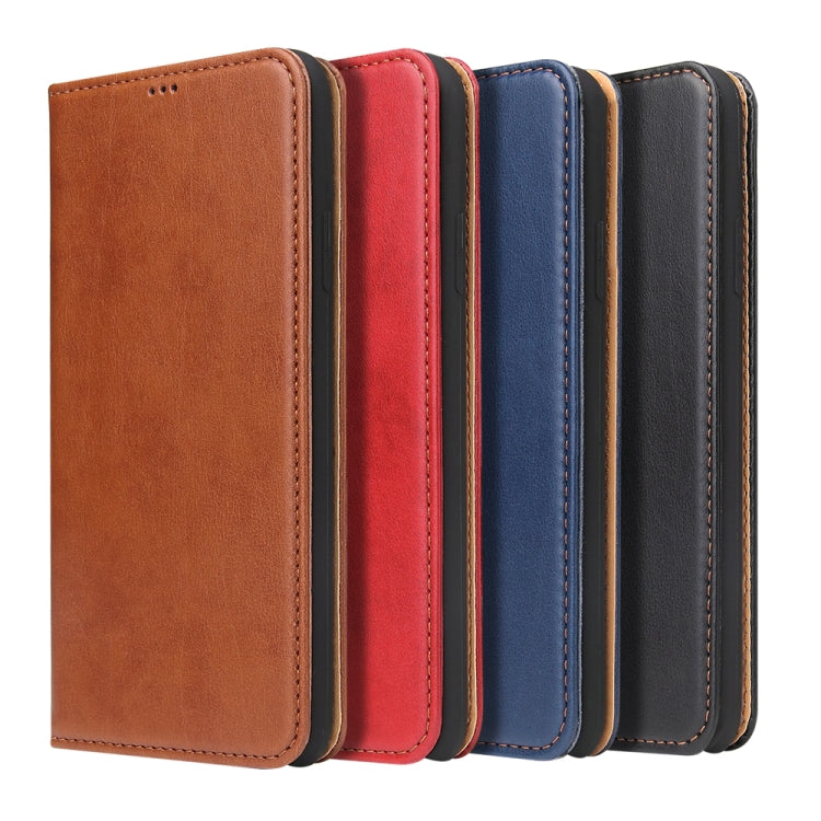 Fierre Shann PU Genuine Leather Texture Horizontal Flip Leather Case with Holder & Card Slots & Wallet For iPhone 11 Pro Max(Red) - HoMEdemic™ 
