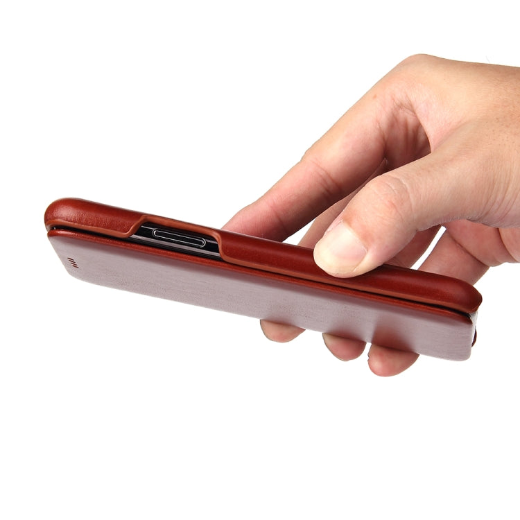 For iPhone 11 Fierre Shann Business Magnetic Horizontal Flip Genuine Leather Case (Brown) - HoMEdemic™ 