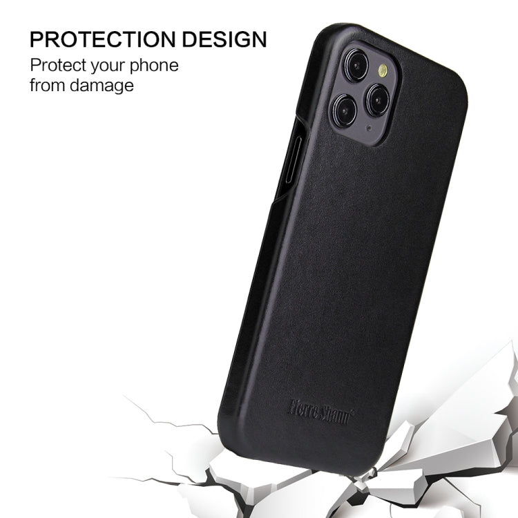 For iPhone 12 mini Fierre Shann Business Magnetic Horizontal Flip Genuine Leather Case (Black) - HoMEdemic™ 