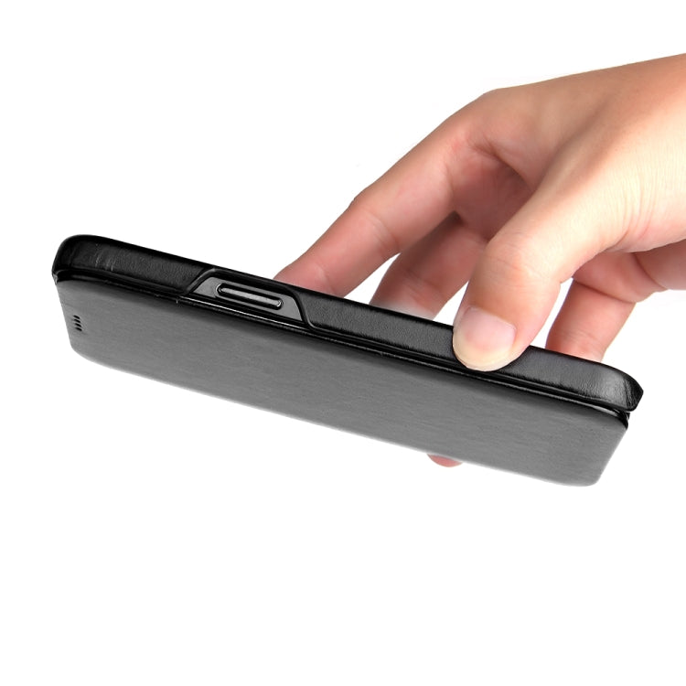 For iPhone 12 mini Fierre Shann Business Magnetic Horizontal Flip Genuine Leather Case (Black) - HoMEdemic™ 