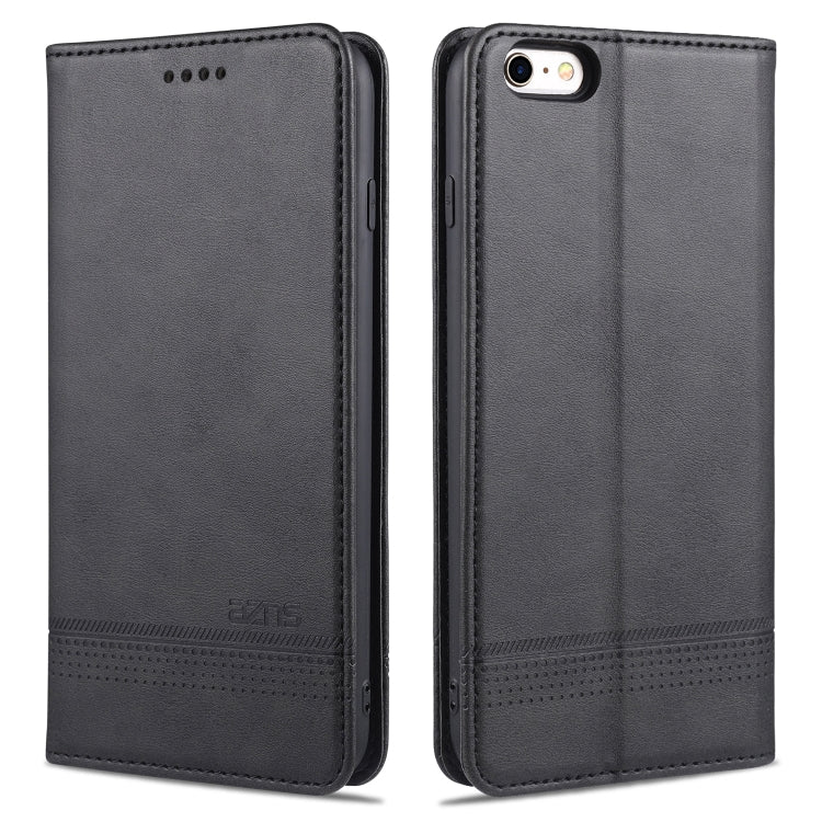 AZNS Magnetic Calf Texture Horizontal Flip Leather Case with Card Slots & Holder & Wallet For iPhone 6(Black) - HoMEdemic™ 