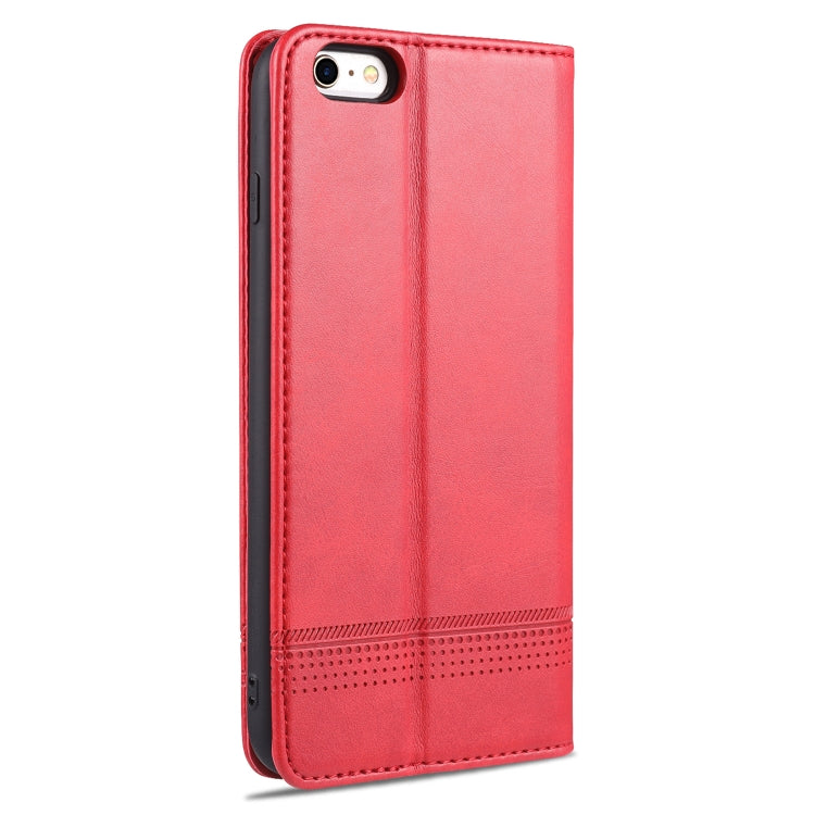 AZNS Magnetic Calf Texture Horizontal Flip Leather Case with Card Slots & Holder & Wallet For iPhone 6 Plus(Red) - HoMEdemic™ 