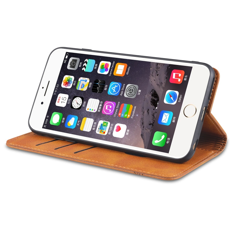AZNS Magnetic Calf Texture Horizontal Flip Leather Case with Card Slots & Holder & Wallet For iPhone 6 Plus(Red) - HoMEdemic™ 