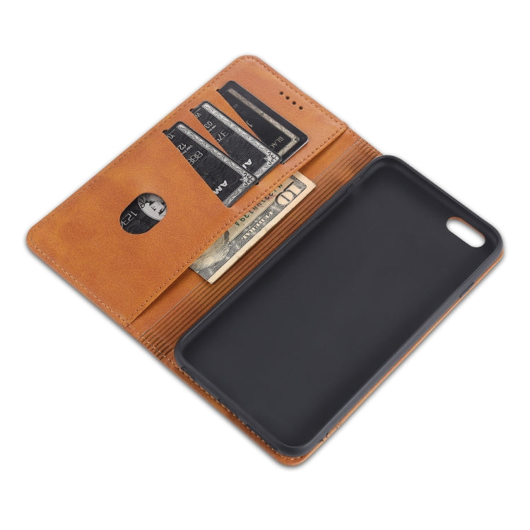 AZNS Magnetic Calf Texture Horizontal Flip Leather Case with Card Slots & Holder & Wallet For iPhone 6 Plus(Red) - HoMEdemic™ 