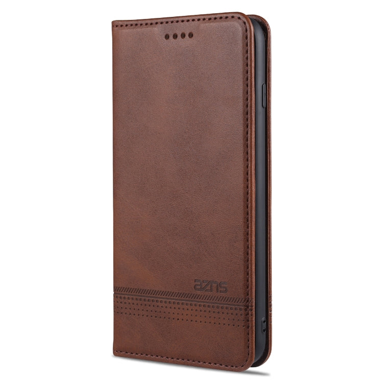 AZNS Magnetic Calf Texture Horizontal Flip Leather Case with Card Slots & Holder & Wallet For iPhone 8 / 7(Dark Brown) - HoMEdemic™ 