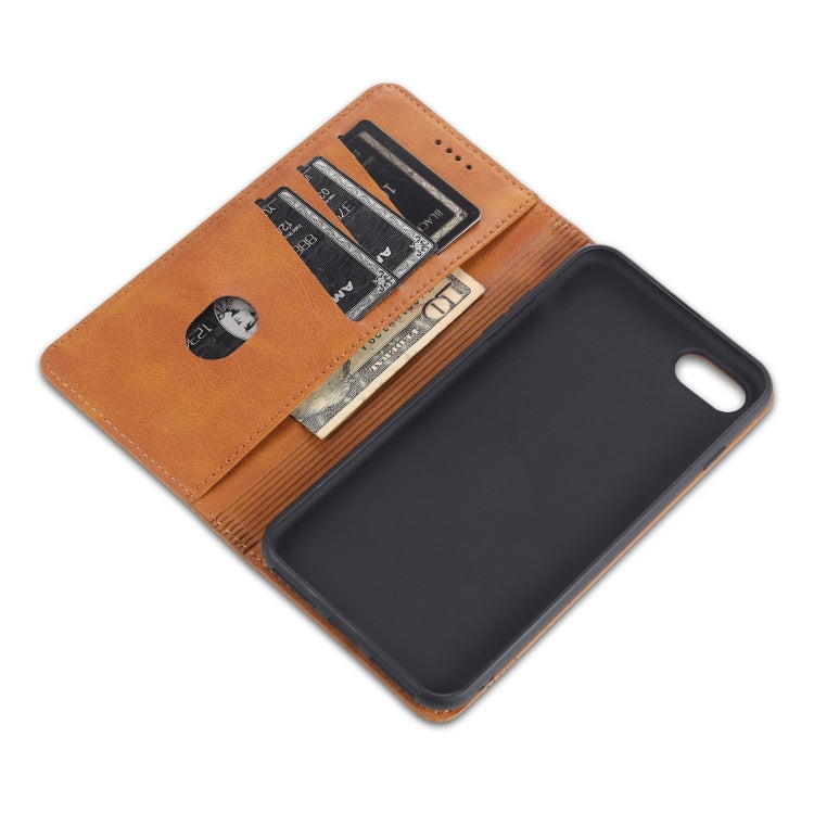 AZNS Magnetic Calf Texture Horizontal Flip Leather Case with Card Slots & Holder & Wallet For iPhone 8 / 7(Dark Green) - HoMEdemic™ 