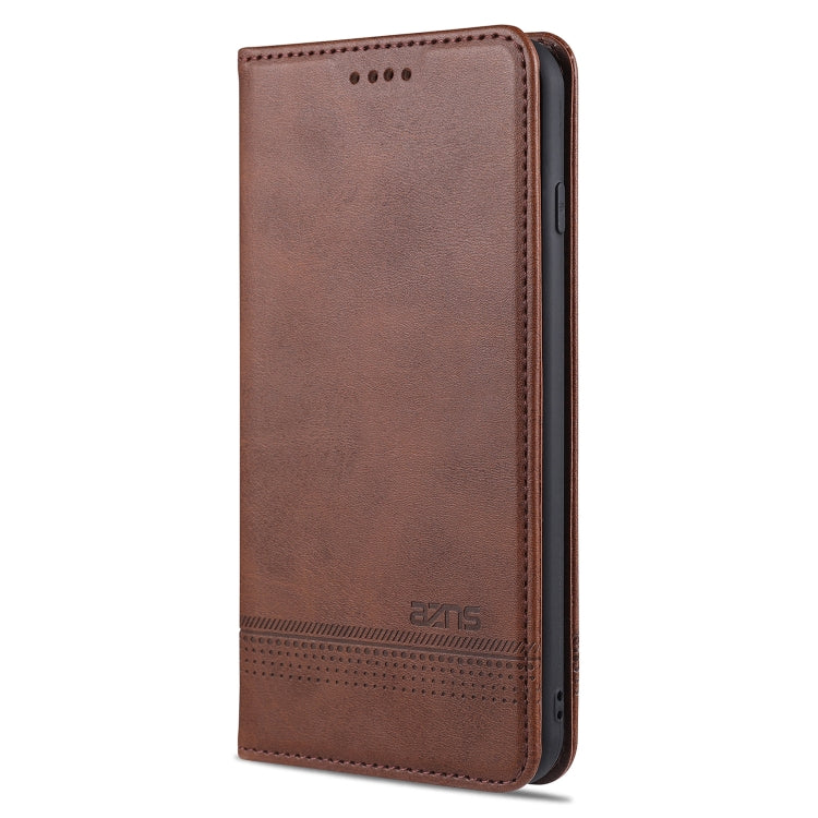 AZNS Magnetic Calf Texture Horizontal Flip Leather Case with Card Slots & Holder & Wallet For iPhone 8 Plus/7 Plus(Dark Brown) - HoMEdemic™ 