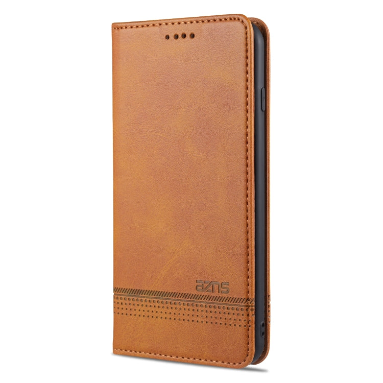 AZNS Magnetic Calf Texture Horizontal Flip Leather Case with Card Slots & Holder & Wallet For iPhone 8 Plus/7 Plus(Light Brown) - HoMEdemic™ 