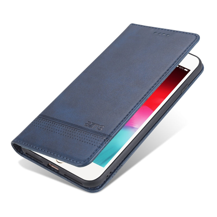AZNS Magnetic Calf Texture Horizontal Flip Leather Case with Card Slots & Holder & Wallet For iPhone 8 Plus/7 Plus(Dark Blue) - HoMEdemic™ 
