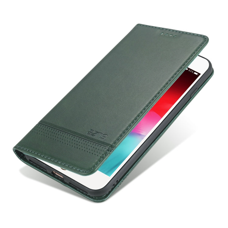 AZNS Magnetic Calf Texture Horizontal Flip Leather Case with Card Slots & Holder & Wallet For iPhone 8 Plus/7 Plus(Dark Green) - HoMEdemic™ 