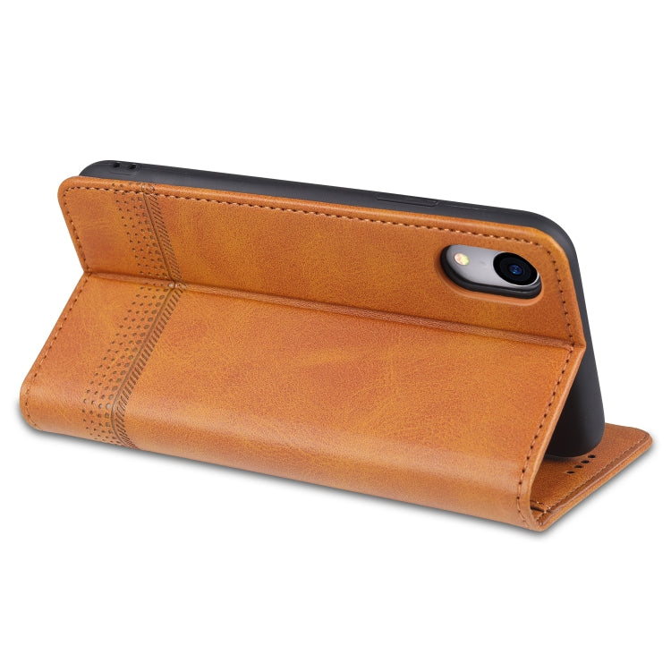 For iPhone XR AZNS Magnetic Calf Texture Horizontal Flip Leather Case with Card Slots & Holder & Wallet(Black) - HoMEdemic™ 