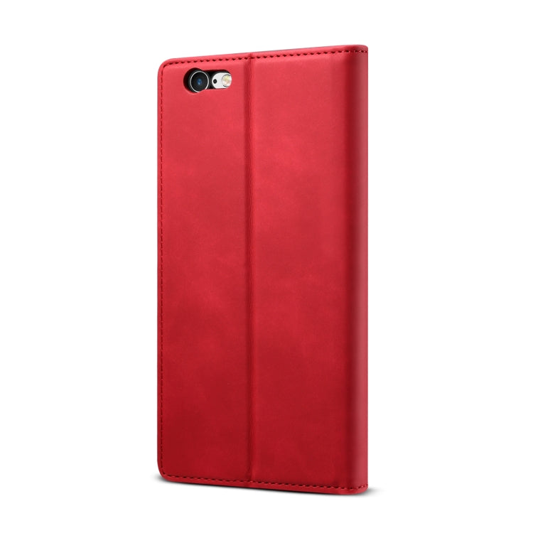 GUSSIM GS-001 Business Style Horizontal Flip Skin Feel PU Leather Case with Holder & Card Slots & Wallet & Photo Frame For iPhone 6 / 6s(Red) - HoMEdemic™ 