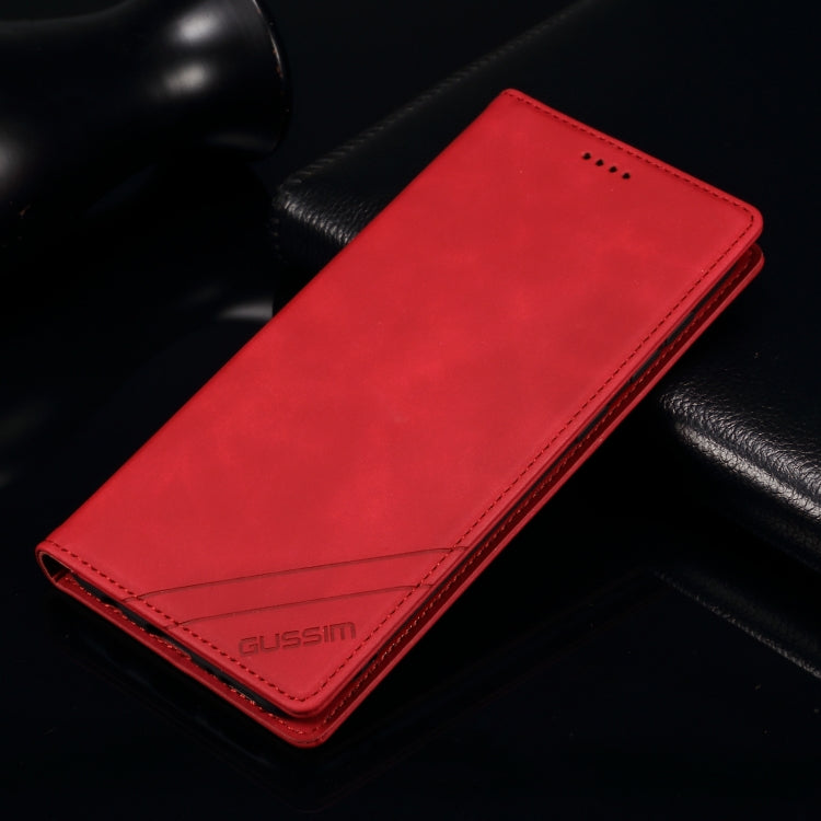 For iPhone 11 Pro Max GUSSIM GS-001 Business Style Horizontal Flip Skin Feel PU Leather Case with Holder & Card Slots & Wallet & Photo Frame (Red) - HoMEdemic™ 