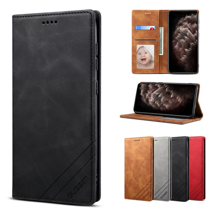 For iPhone 11 Pro Max GUSSIM GS-001 Business Style Horizontal Flip Skin Feel PU Leather Case with Holder & Card Slots & Wallet & Photo Frame (Black) - HoMEdemic™ 