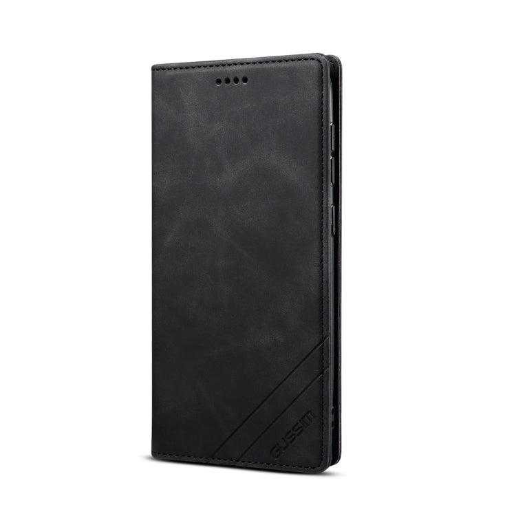 For iPhone 12 mini GUSSIM GS-001 Business Style Horizontal Flip Skin Feel PU Leather Case with Holder & Card Slots & Wallet & Photo Frame (Black) - HoMEdemic™ 