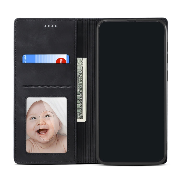 For iPhone 12 mini GUSSIM GS-001 Business Style Horizontal Flip Skin Feel PU Leather Case with Holder & Card Slots & Wallet & Photo Frame (Black) - HoMEdemic™ 