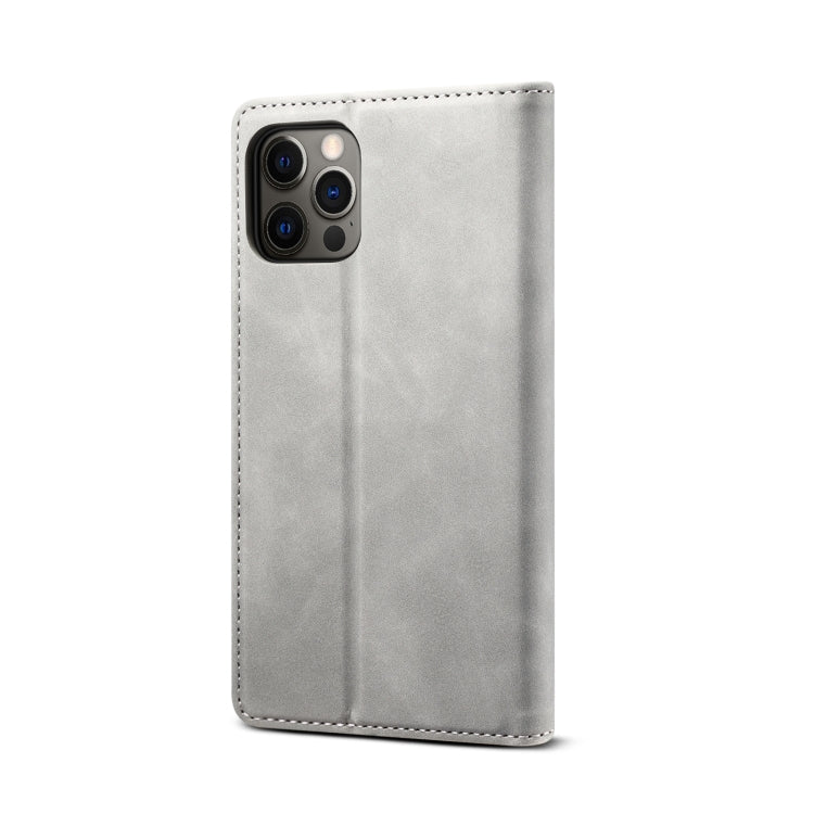 For iPhone 12 / 12 Pro GUSSIM GS-001 Business Style Horizontal Flip Skin Feel PU Leather Case with Holder & Card Slots & Wallet & Photo Frame(Gray) - HoMEdemic™ 