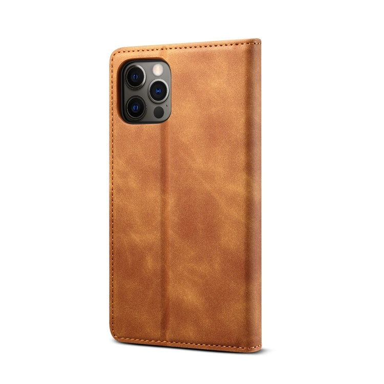 For iPhone 12 / 12 Pro GUSSIM GS-001 Business Style Horizontal Flip Skin Feel PU Leather Case with Holder & Card Slots & Wallet & Photo Frame(Brown) - HoMEdemic™ 
