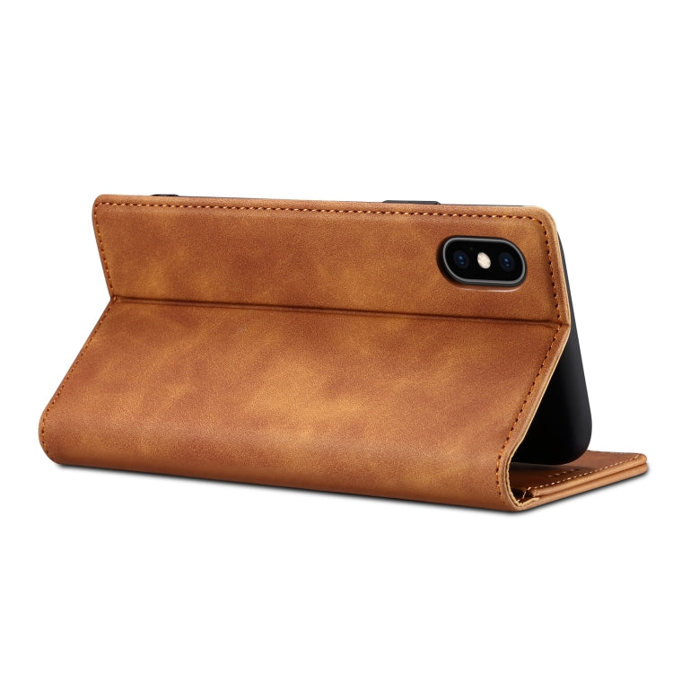 For iPhone XS Max GUSSIM GS-001 Business Style Horizontal Flip Skin Feel PU Leather Case with Holder & Card Slots & Wallet & Photo Frame(Black) - HoMEdemic™ 