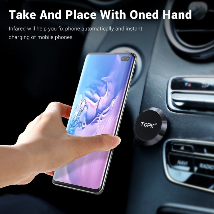 TOPK D21 Car Mobile Phone Holder Magnetic Universal In-car Phone Holder Stand(Black) - HoMEdemic™ 
