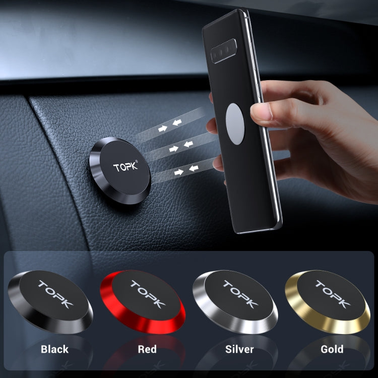 TOPK D21 Car Mobile Phone Holder Magnetic Universal In-car Phone Holder Stand(Red) - HoMEdemic™ 