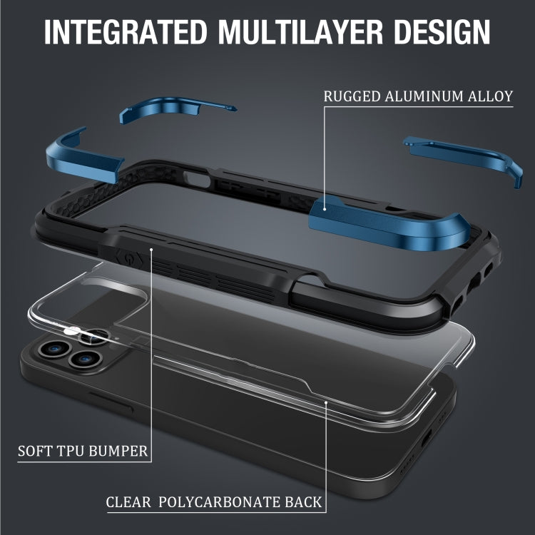 For iPhone 12 iPAKY Thunder Series Aluminum alloy Shockproof Protective Case(Blue) - HoMEdemic™ 