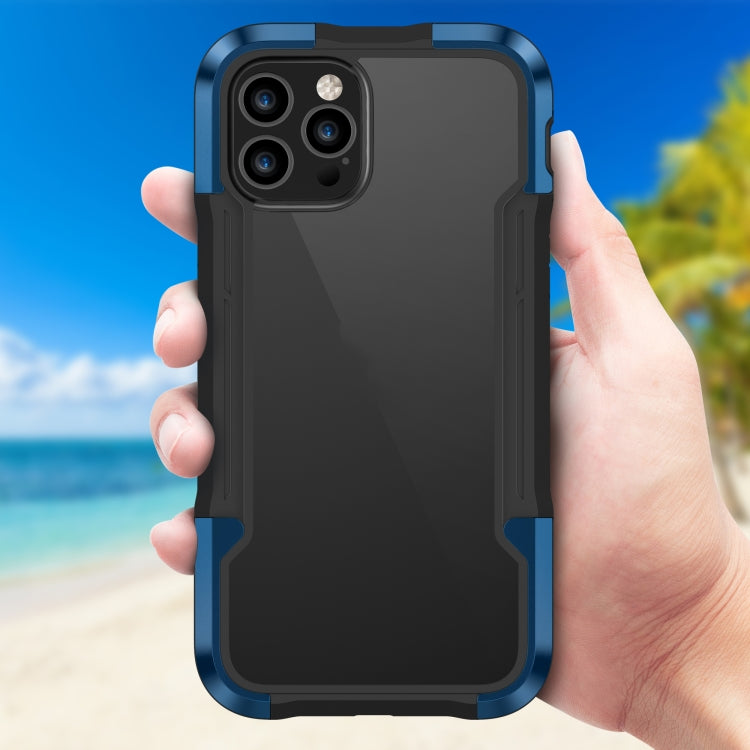 For iPhone 12 iPAKY Thunder Series Aluminum alloy Shockproof Protective Case(Blue) - HoMEdemic™ 