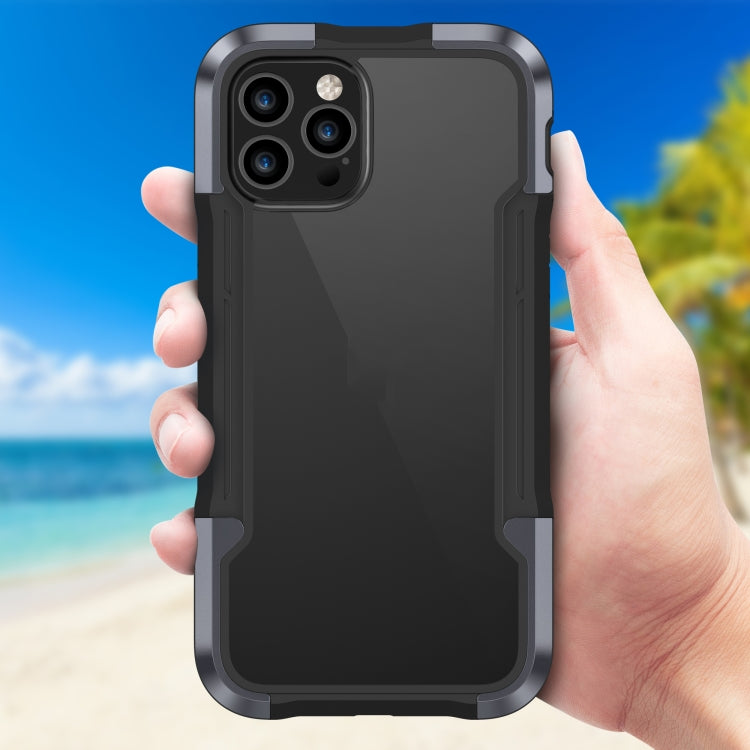 For iPhone 12 iPAKY Thunder Series Aluminum alloy Shockproof Protective Case(Grey Black) - HoMEdemic™ 