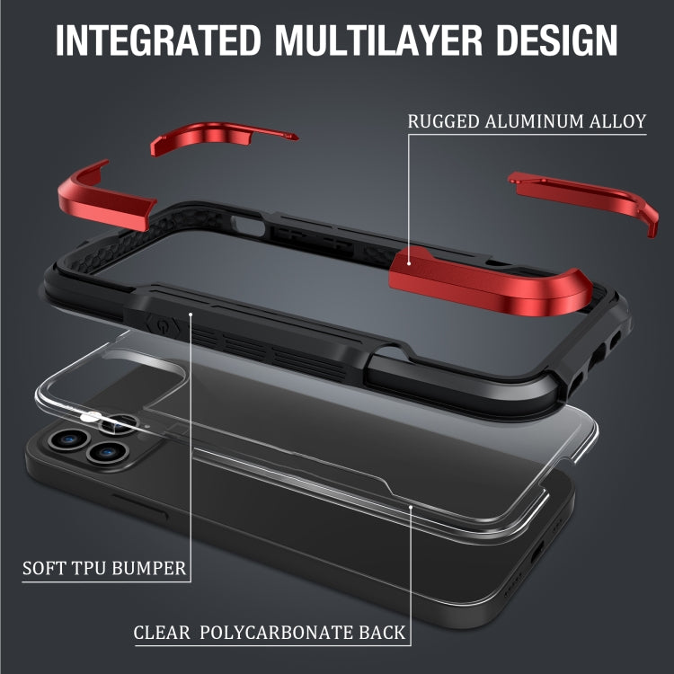 For iPhone 12 mini iPAKY Thunder Series Aluminum alloy Shockproof Protective Case (Red) - HoMEdemic™ 