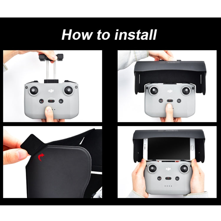 STARTRC 1108859 Dedicated Foldable Remote Control Magnetic Sunshade Anti-reflective Plate for DJI Mini 2 / Mavic Air 2 / Air 2S(Black) - HoMEdemic™ 