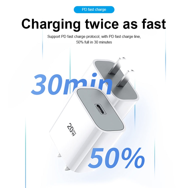 TOTUDESIGN CACQ-011 Glory Series 20W Type-C / USB-C Fast Charging Travel Charger Power Adapter, UK Plug(White) - HoMEdemic™ 