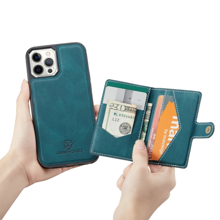 For iPhone 12 mini JEEHOOD Retro Magnetic Detachable Protective Case with Wallet & Card Slot & Holder (Blue) - HoMEdemic™ 