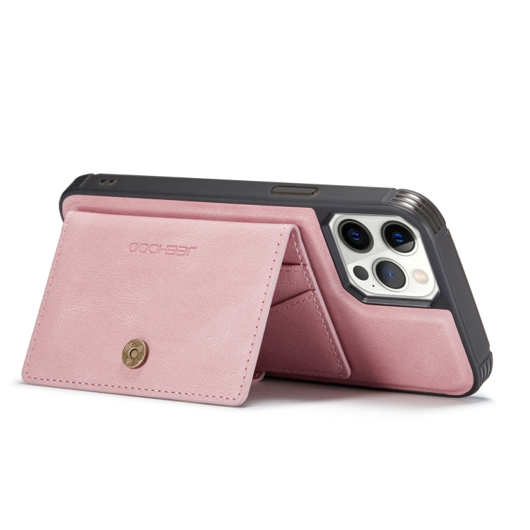 For iPhone 12 mini JEEHOOD Retro Magnetic Detachable Protective Case with Wallet & Card Slot & Holder (Pink) - HoMEdemic™ 