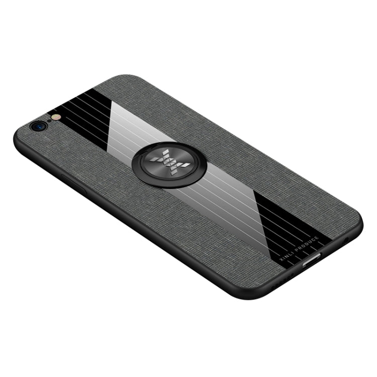 For iPhone 6 / 6s XINLI Stitching Cloth Texture Shockproof TPU Protective Case with Ring Holder(Grey) - HoMEdemic™ 
