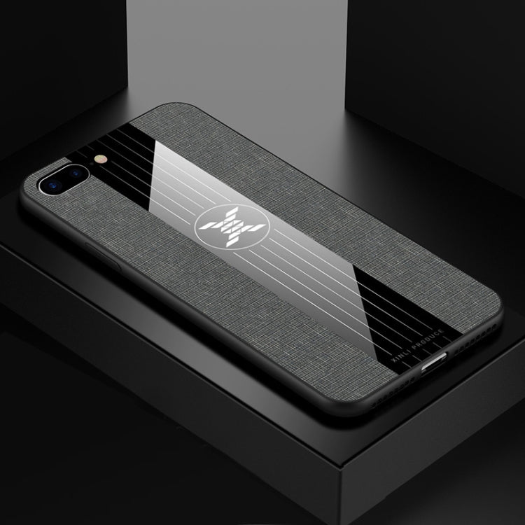 For iPhone 8 Plus & 7 Plus XINLI Stitching Cloth Texture Shockproof TPU Protective Case(Gray) - HoMEdemic™ 