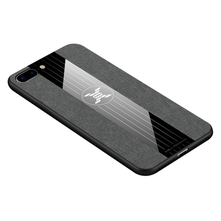 For iPhone 8 Plus & 7 Plus XINLI Stitching Cloth Texture Shockproof TPU Protective Case(Gray) - HoMEdemic™ 