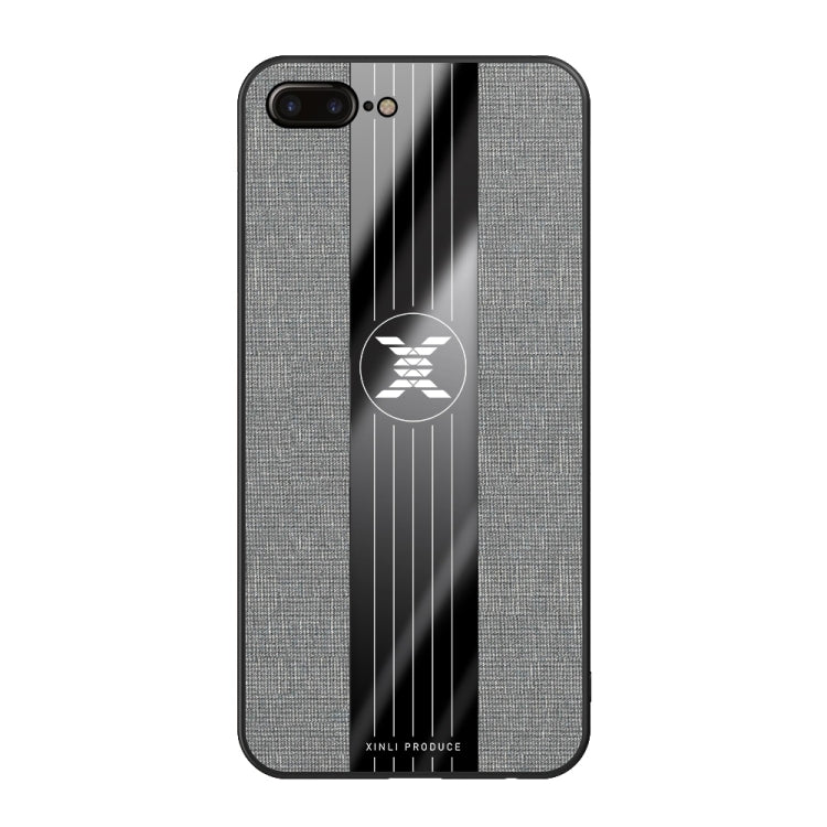 For iPhone 8 Plus & 7 Plus XINLI Stitching Cloth Texture Shockproof TPU Protective Case(Gray) - HoMEdemic™ 