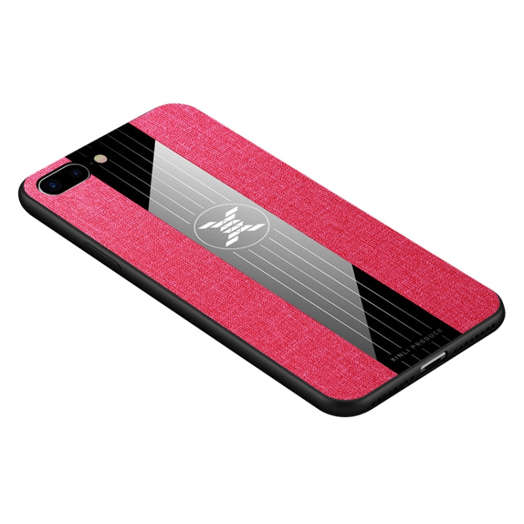 For iPhone 8 Plus & 7 Plus XINLI Stitching Cloth Texture Shockproof TPU Protective Case(Red) - HoMEdemic™ 