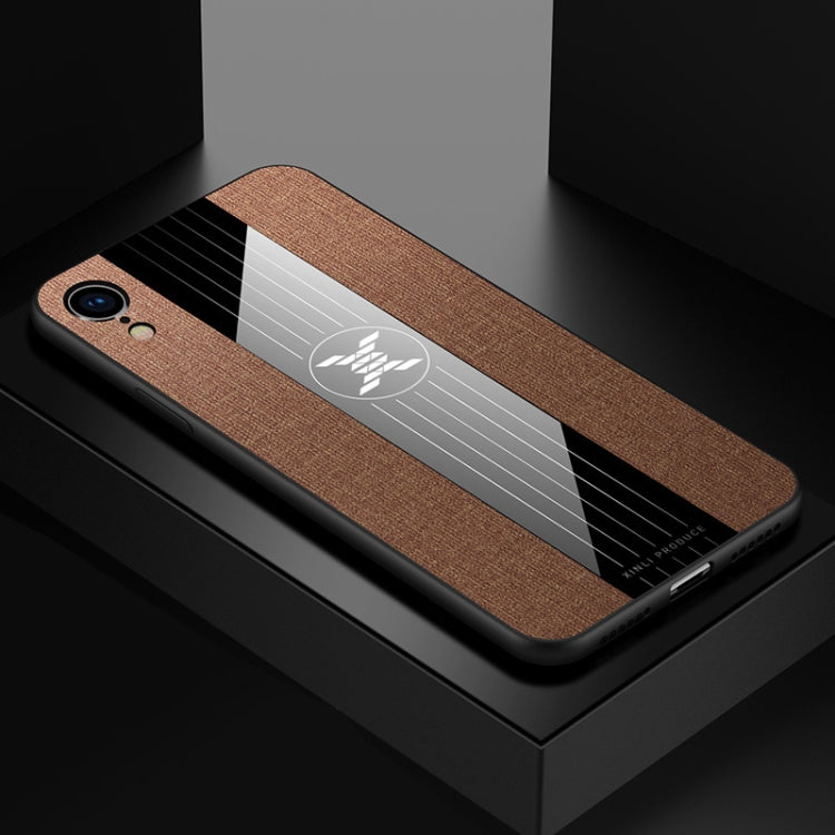For iPhone XR XINLI Stitching Cloth Texture Shockproof TPU Protective Case(Brown) - HoMEdemic™ 