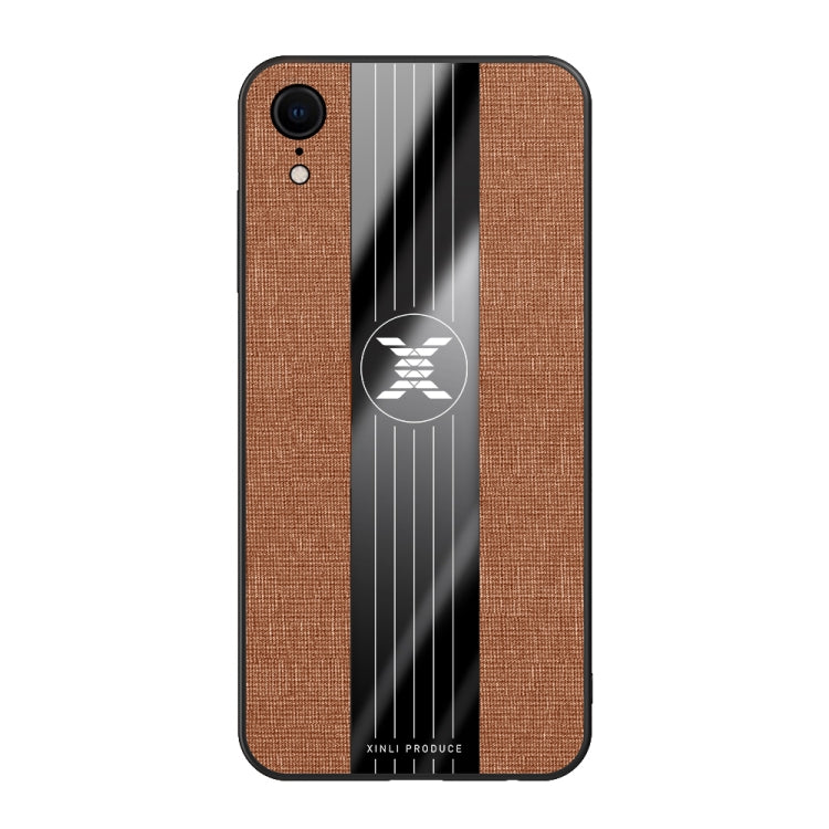 For iPhone XR XINLI Stitching Cloth Texture Shockproof TPU Protective Case(Brown) - HoMEdemic™ 