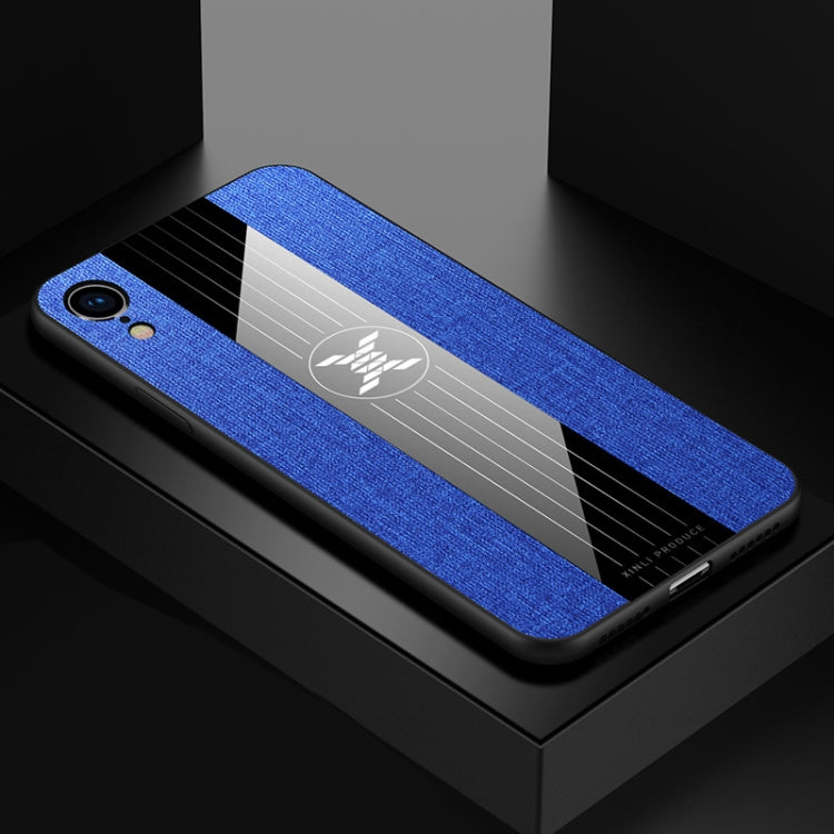 For iPhone XR XINLI Stitching Cloth Texture Shockproof TPU Protective Case(Blue) - HoMEdemic™ 