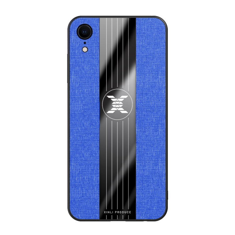 For iPhone XR XINLI Stitching Cloth Texture Shockproof TPU Protective Case(Blue) - HoMEdemic™ 