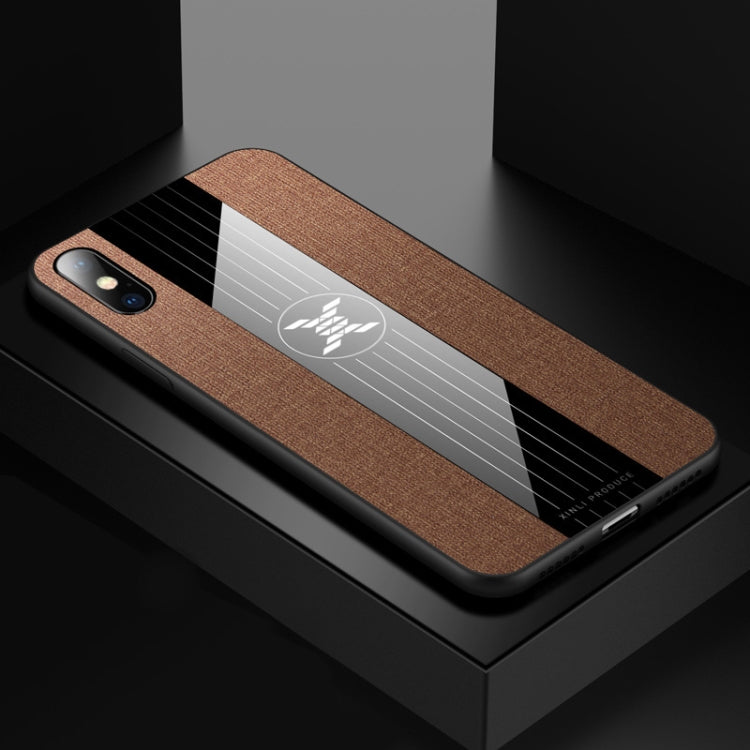 For iPhone X / XS XINLI Stitching Cloth Texture Shockproof TPU Protective Case(Brown) - HoMEdemic™ 