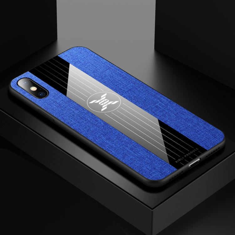 For iPhone X / XS XINLI Stitching Cloth Texture Shockproof TPU Protective Case(Blue) - HoMEdemic™ 