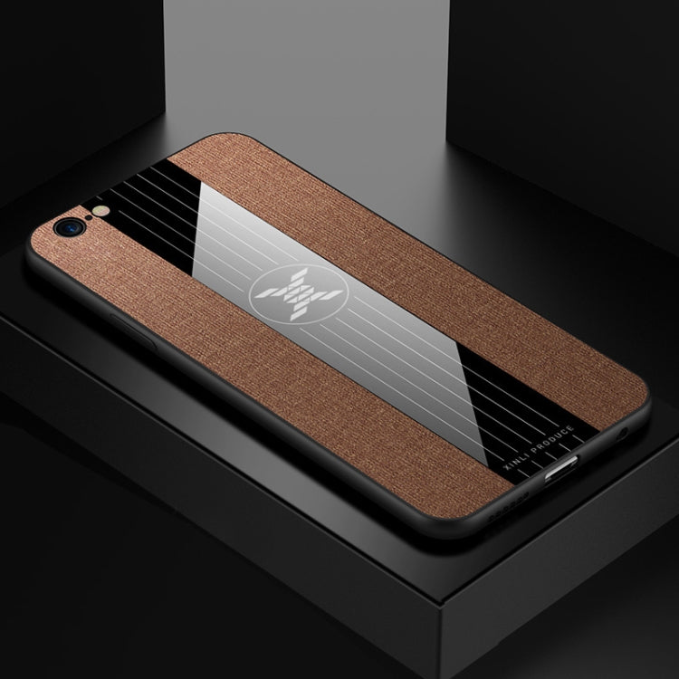 For iPhone 6 Plus & 6s Plus XINLI Stitching Cloth Texture Shockproof TPU Protective Case(Brown) - HoMEdemic™ 