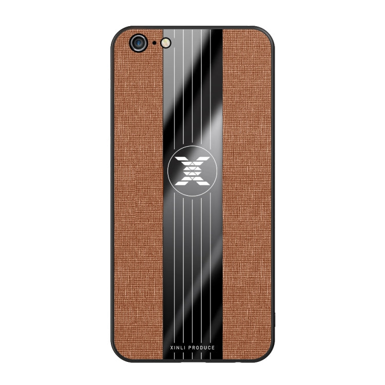 For iPhone 6 Plus & 6s Plus XINLI Stitching Cloth Texture Shockproof TPU Protective Case(Brown) - HoMEdemic™ 