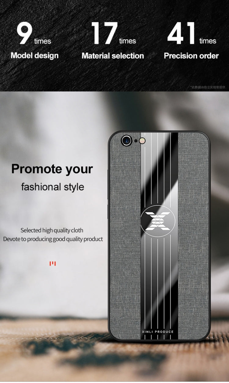 For iPhone 6 Plus & 6s Plus XINLI Stitching Cloth Texture Shockproof TPU Protective Case(Blue) - HoMEdemic™ 