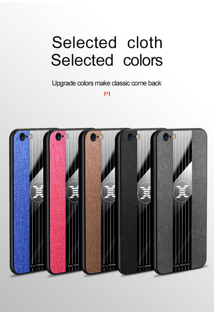 For iPhone 6 Plus & 6s Plus XINLI Stitching Cloth Texture Shockproof TPU Protective Case(Blue) - HoMEdemic™ 